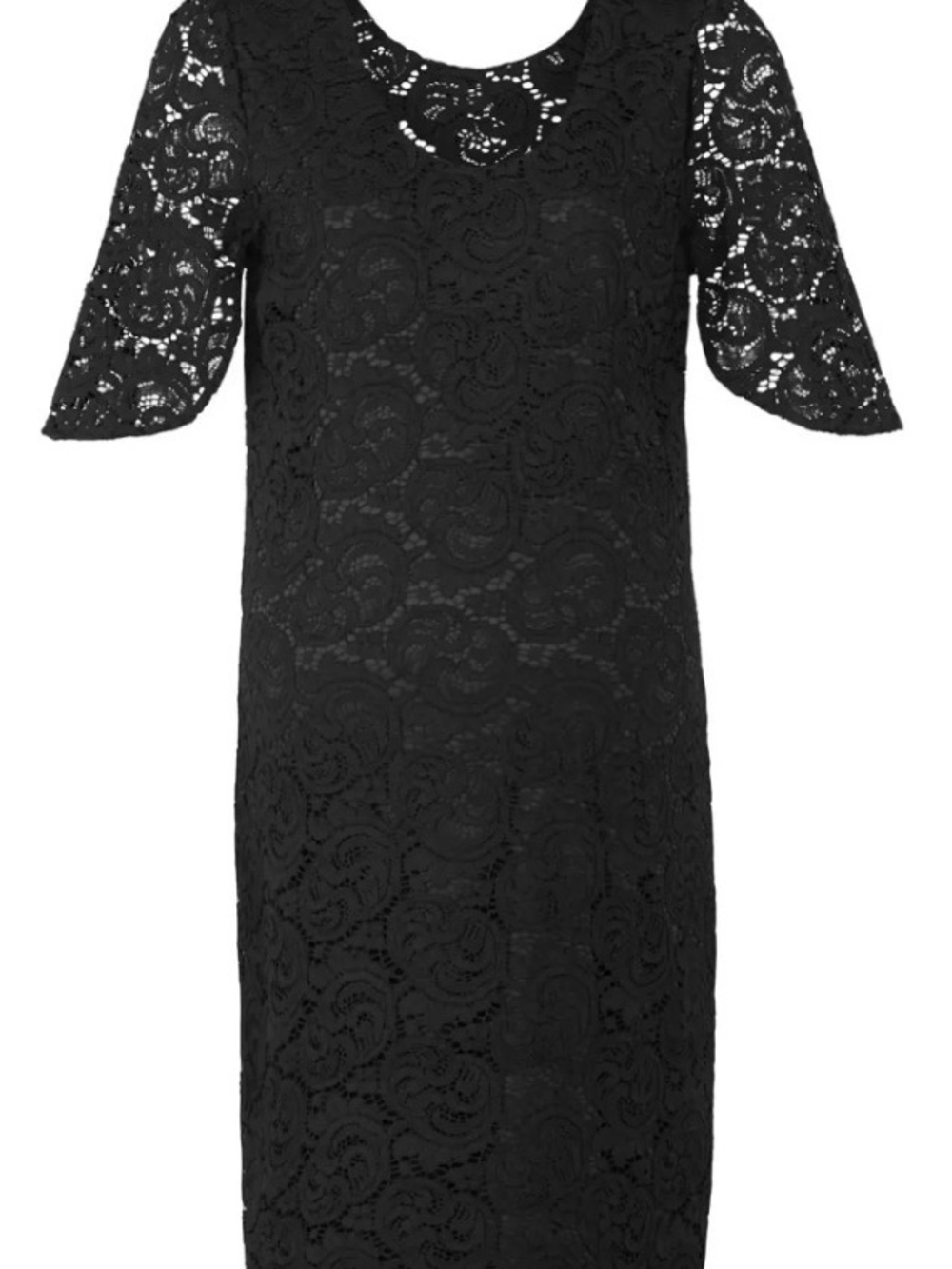 Rosie Pope Black Lainey Lace Midi Maternity Dress